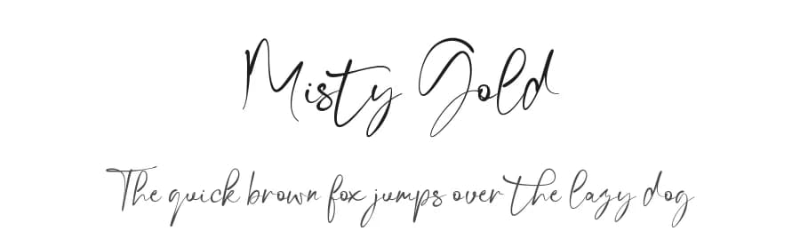 Misty Gold by erlosDESIGN — Script Handwritten Font