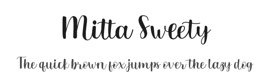 Mitta Sweety by Ikrar Bey Khubaib — Script Handwritten Font