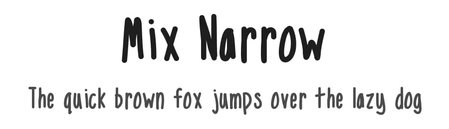 Mix Narrow by Mix Fonts — Script Handwritten Font
