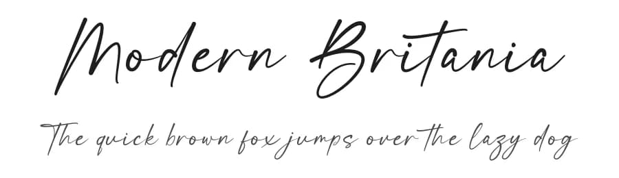 Modern Britania by RantautypeStudio — Script Handwritten Font