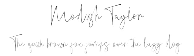 Modish Taylor by Halymunt Studio — Script Handwritten Font