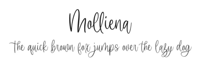 Molliena by Damarletter — Script Handwritten Font