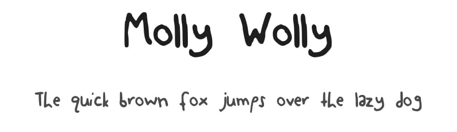 Molly Wolly by indoorliving — Script Handwritten Font