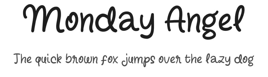 Monday Angel by Khurasan — Script Handwritten Font