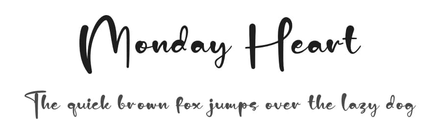 Monday Heart by Letterena Studios — Script Handwritten Font