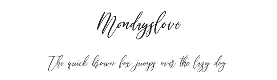 Mondayslove by Maulana Creative — Script Handwritten Font
