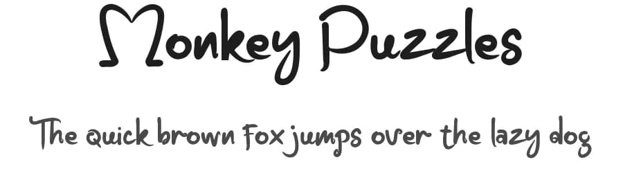 Monkey Puzzles by erlosDESIGN — Script Handwritten Font