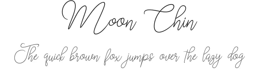 Moon Chin by WDfont — Script Handwritten Font