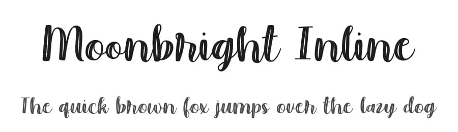 Moonbright Inline by Brittney Murphy Design — Script Handwritten Font