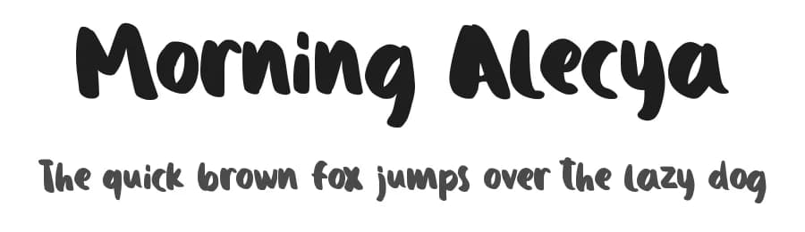 Morning Alecya by Creakokun Studio — Script Handwritten Font