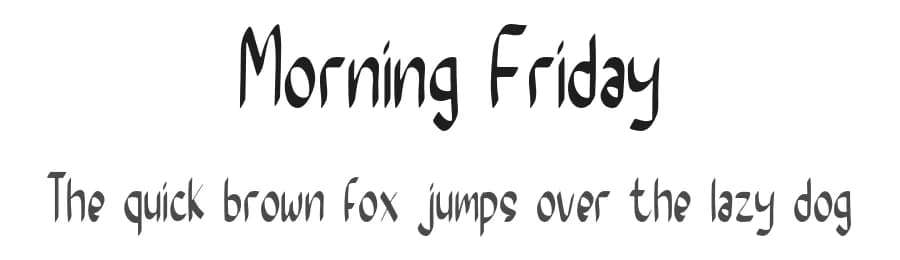 Morning Friday by Rangkai Aksara — Script Handwritten Font