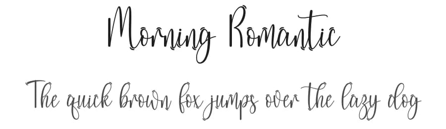 Morning Romantic by Wahyu Studio — Script Handwritten Font