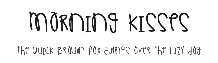 Morning Kisses by Des Gomez — Script Handwritten Font