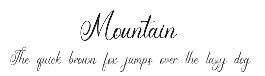 Mountain by FreshtypeINK — Script Handwritten Font