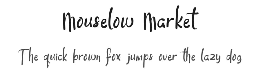 Mouselow Market by Chamdan Chakim — Script Handwritten Font