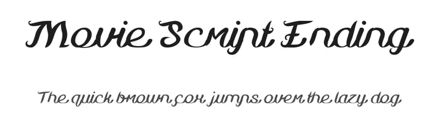 Movie Script Ending by weknow — Script Handwritten Font