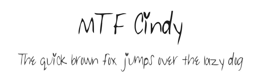MTF Cindy by Miss Tiina Fonts - MTF — Script Handwritten Font