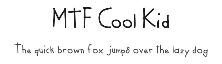 MTF Cool Kid by Miss Tiina Fonts - MTF — Script Handwritten Font