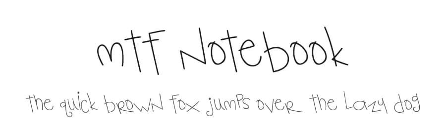 MTF Notebook by Miss Tiina Fonts - MTF — Script Handwritten Font