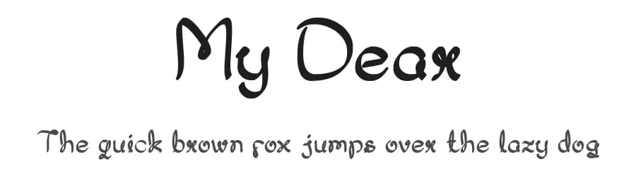 My Dear by weknow — Script Handwritten Font