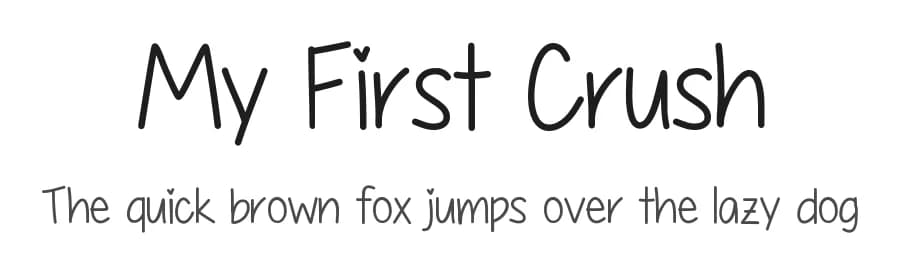 My First Crush by Vanessa Bays — Script Handwritten Font