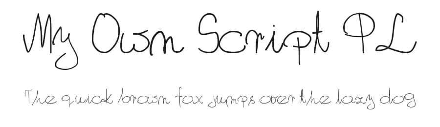 My Own Script PL by Szuflada Designs โ Script Handwritten Font