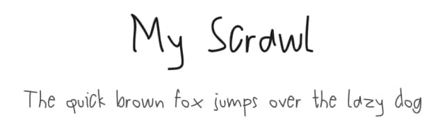 My Scrawl by Afiq Anggriawan — Script Handwritten Font