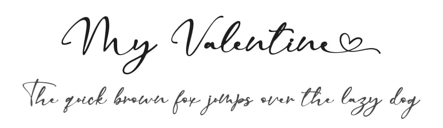 My Valentine by Letterara — Script Handwritten Font