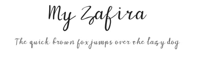 My Zafira by Rizka Prayuda — Script Handwritten Font