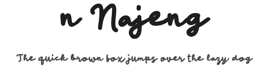 n Najeng by wepfont.com — Script Handwritten Font