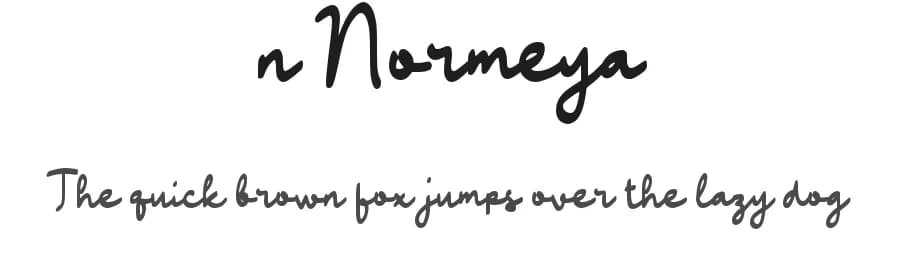 n Normeya by wepfont.com — Script Handwritten Font