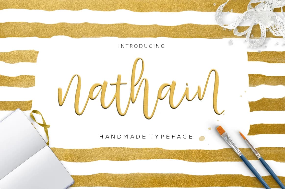 Nathain Font by Youngtype β Script Handwritten Font