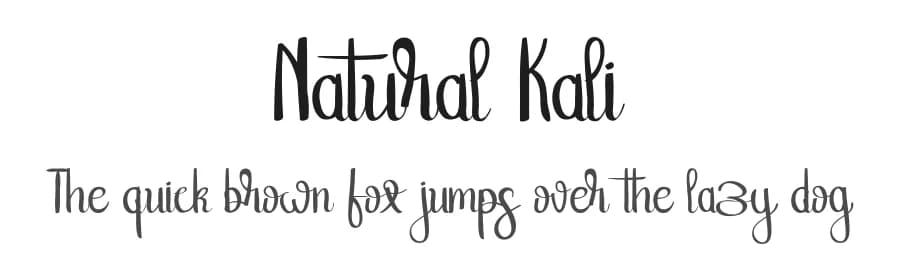 Natural Kali by Nico Muslib — Script Handwritten Font