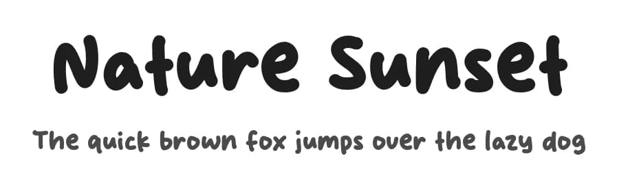 Nature Sunset by MJType — Script Handwritten Font