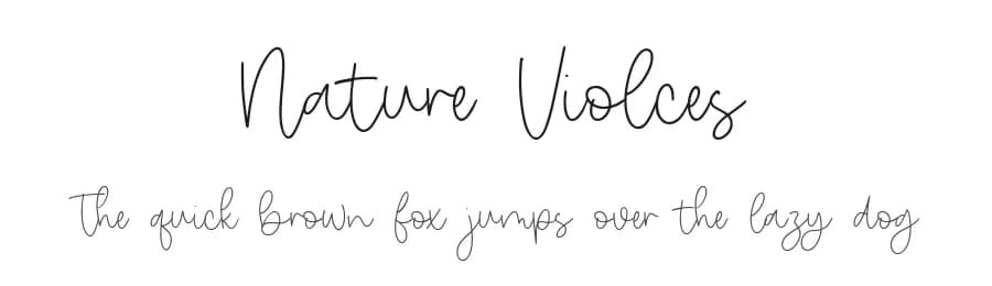Nature Violces by Letterative Studio — Script Handwritten Font