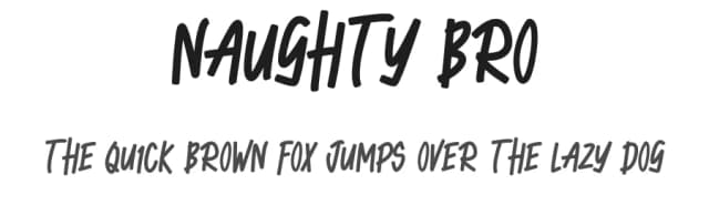 Naughty Bro by Invitara — Script Handwritten Font