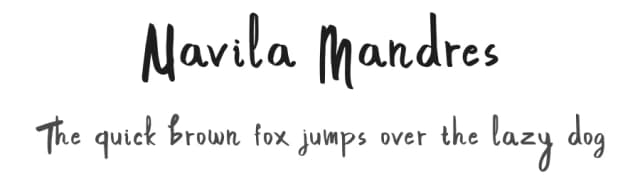 Navila Mandres by madeDeduk — Script Handwritten Font