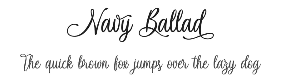 Navy Ballad by Typhoon Type - Suthi Srisopha — Script Handwritten Font