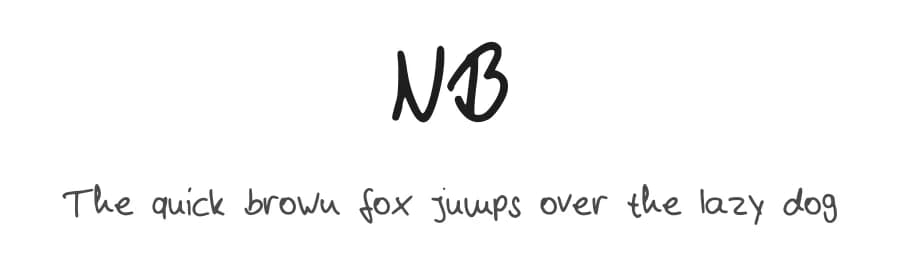 NB by Nadine Dickmann β Script Handwritten Font