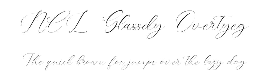 NCL Glassdy Overtyeg by Enxyclo Studio — Script Handwritten Font