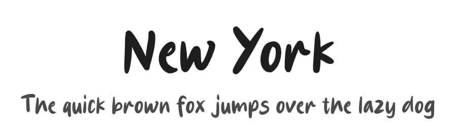 New York by MJType — Script Handwritten Font