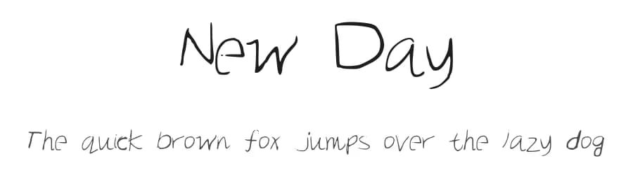 New Day by melina — Script Handwritten Font