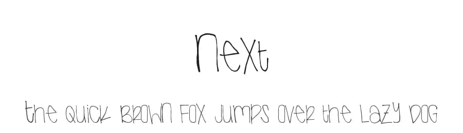 Next by Colton Rabon — Script Handwritten Font