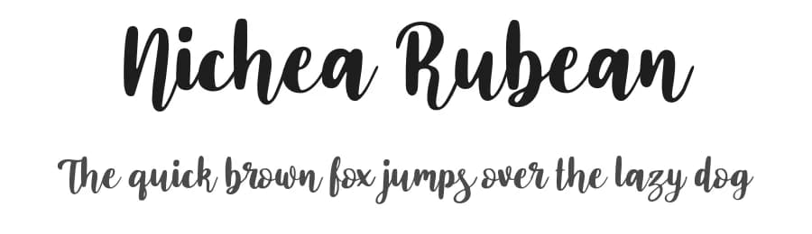 Nichea Rubean by Forberas Club — Script Handwritten Font