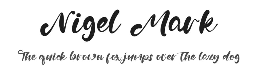 Nigel Mark by Vztype Studio — Script Handwritten Font