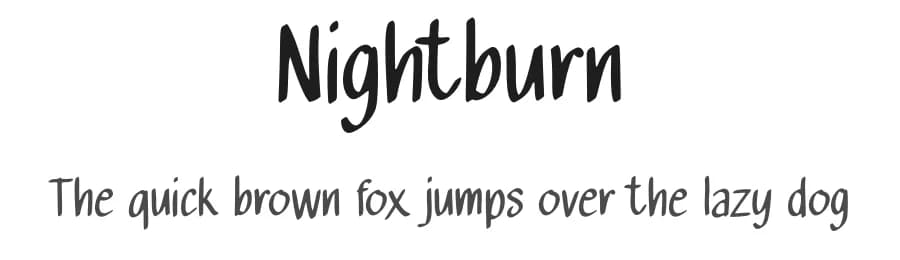 Nightburn by Studio Hello Good β Script Handwritten Font