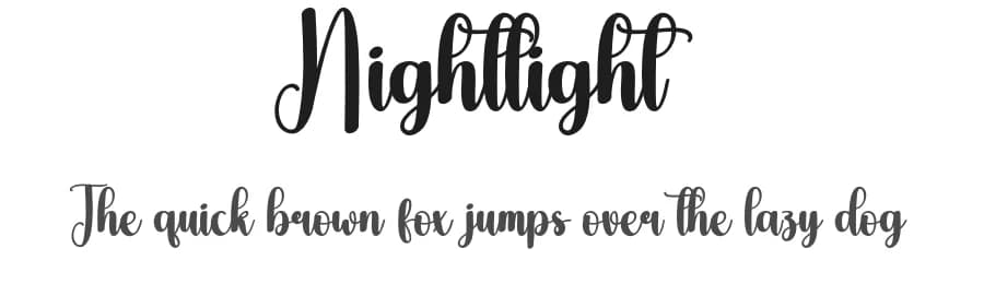 Nightlight by Andi Moz — Script Handwritten Font