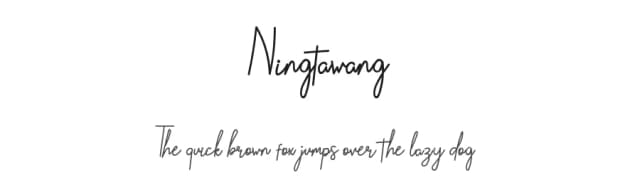 Ningtawang by erik5541 — Script Handwritten Font