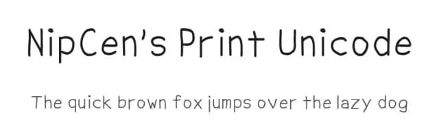 NipCen's Print Unicode by Jayvee Enaguas — Script Handwritten Font