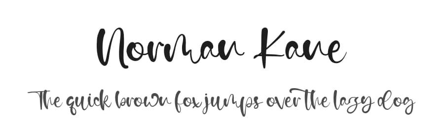 Norman Kane by Kong Font — Script Handwritten Font